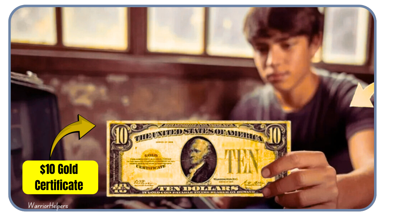 Teen Finds Rare $10 Gold Certificate in Grandpa’s Toolbox — A Hidden Treasure Ignites a Collector Craze